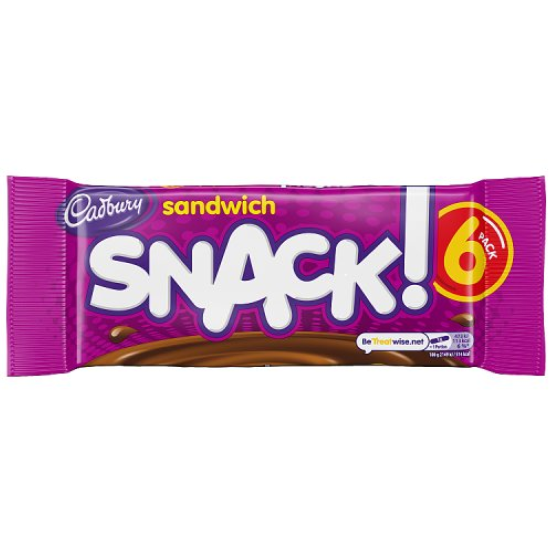 CADBURY SANDWICH SNACK 6PACK 132G